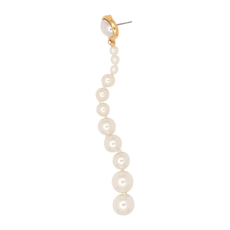 Long Drop Pearl Pierced Earrings sold by Kenneth Jay Lane