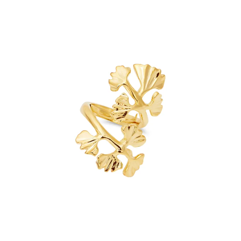 Gold Leaves & Vine Adjustable Ring sold by Kenneth Jay Lane