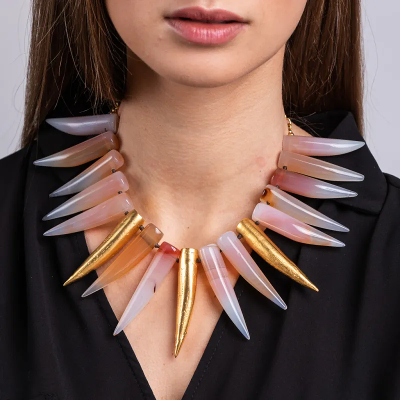 Vintage Rose and Gold Horn Necklace sold by Kenneth Jay Lane