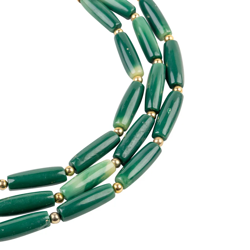 Vintage Jade and Cream Beaded Necklace sold by Kenneth Jay Lane product image thumbnail 4