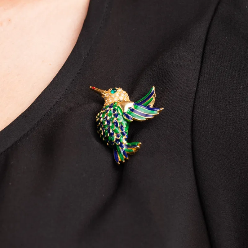 Green Hummingbird Pin sold by Kenneth Jay Lane