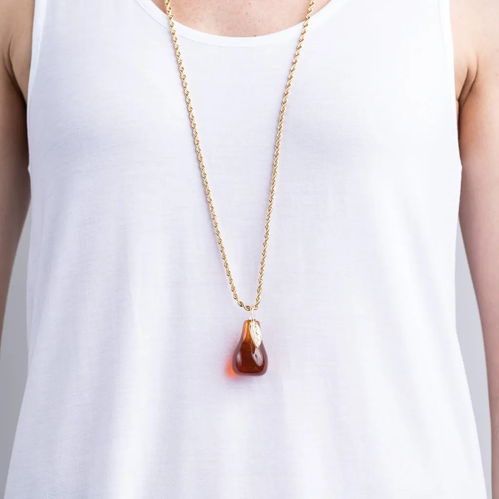 Tortoise Pear Necklace sold by Kenneth Jay Lane