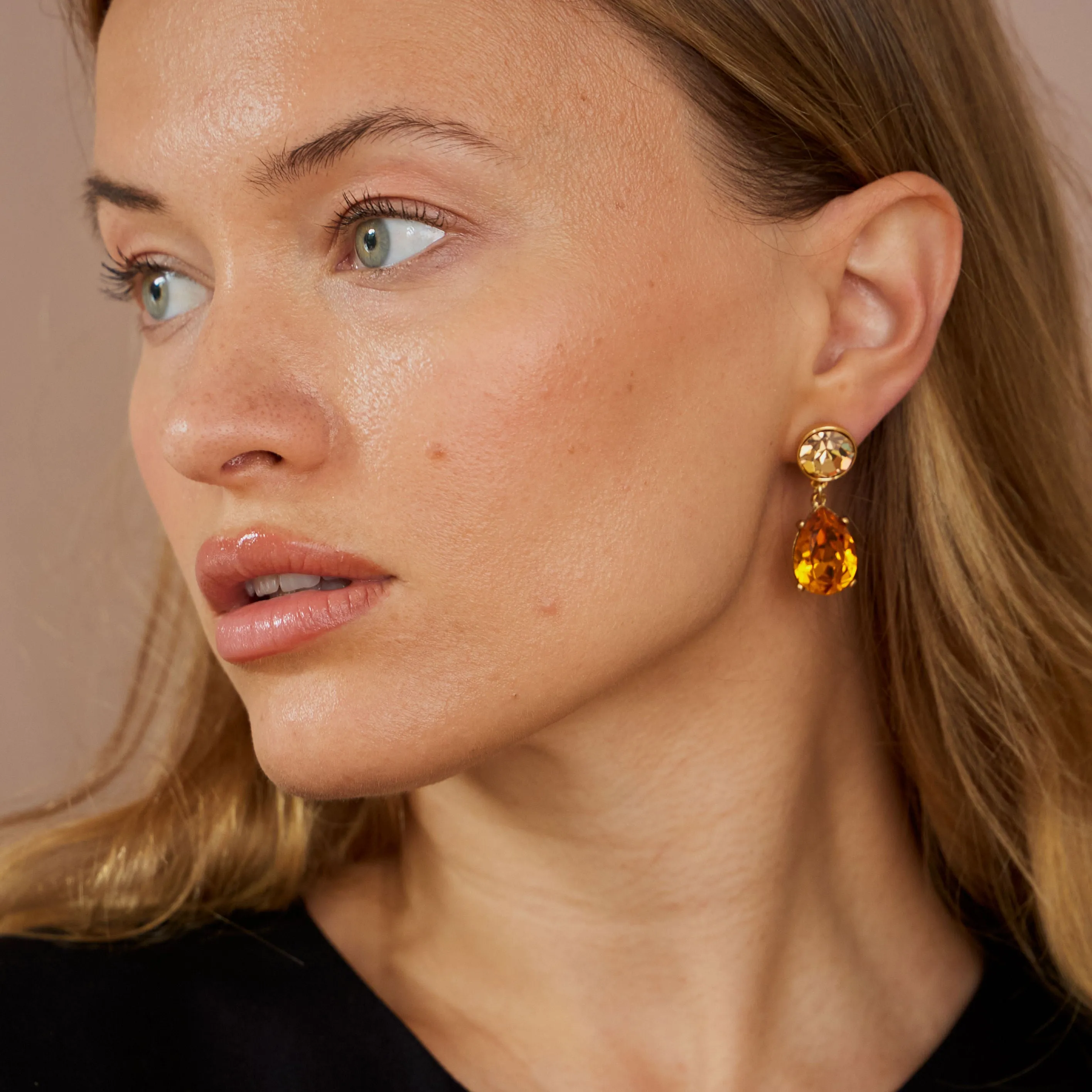 Topaz Teardrop Pierced Earring sold by Kenneth Jay Lane product image thumbnail 2