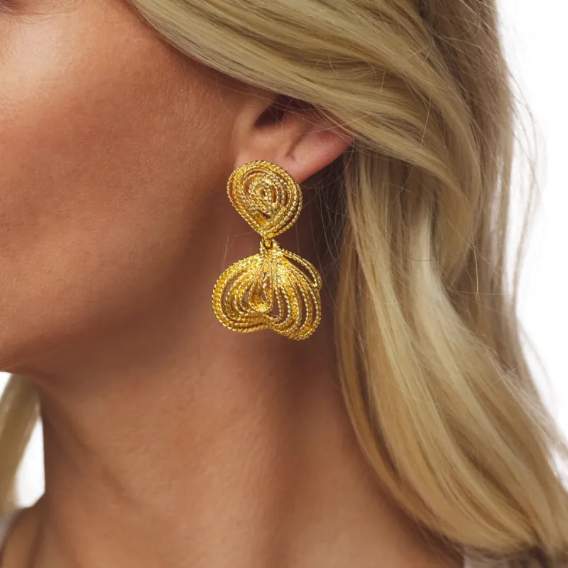 Textured Cluster Drop Post Earring sold by Kenneth Jay Lane
