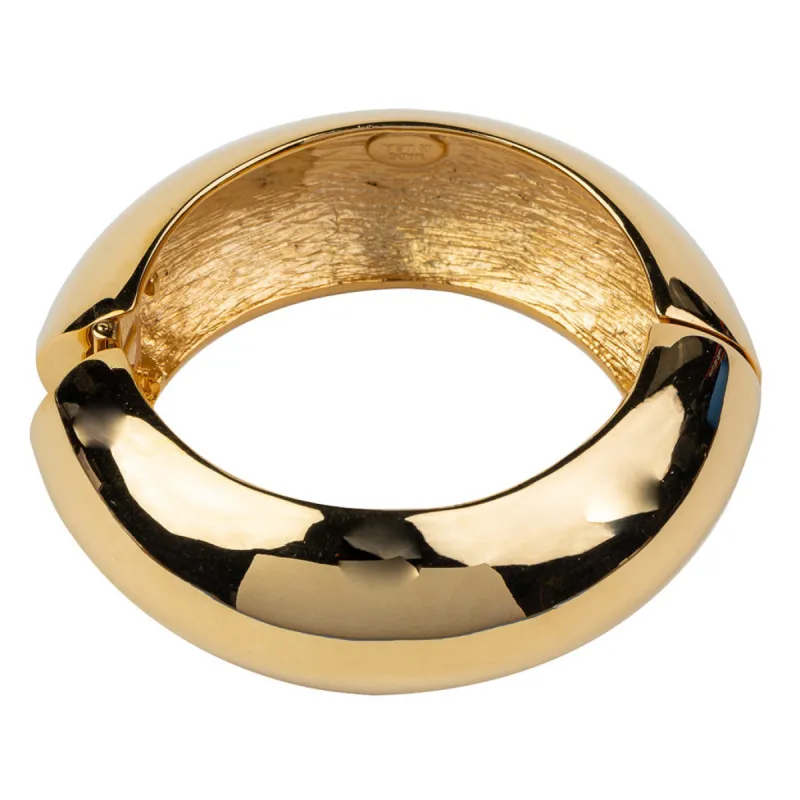 Polished Gold Bombe' Hinged Bracelet sold by Kenneth Jay Lane