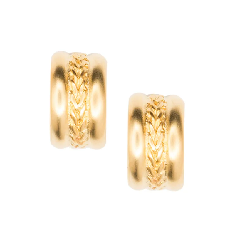 Braid Design Hoop Clip Earrings sold by Kenneth Jay Lane