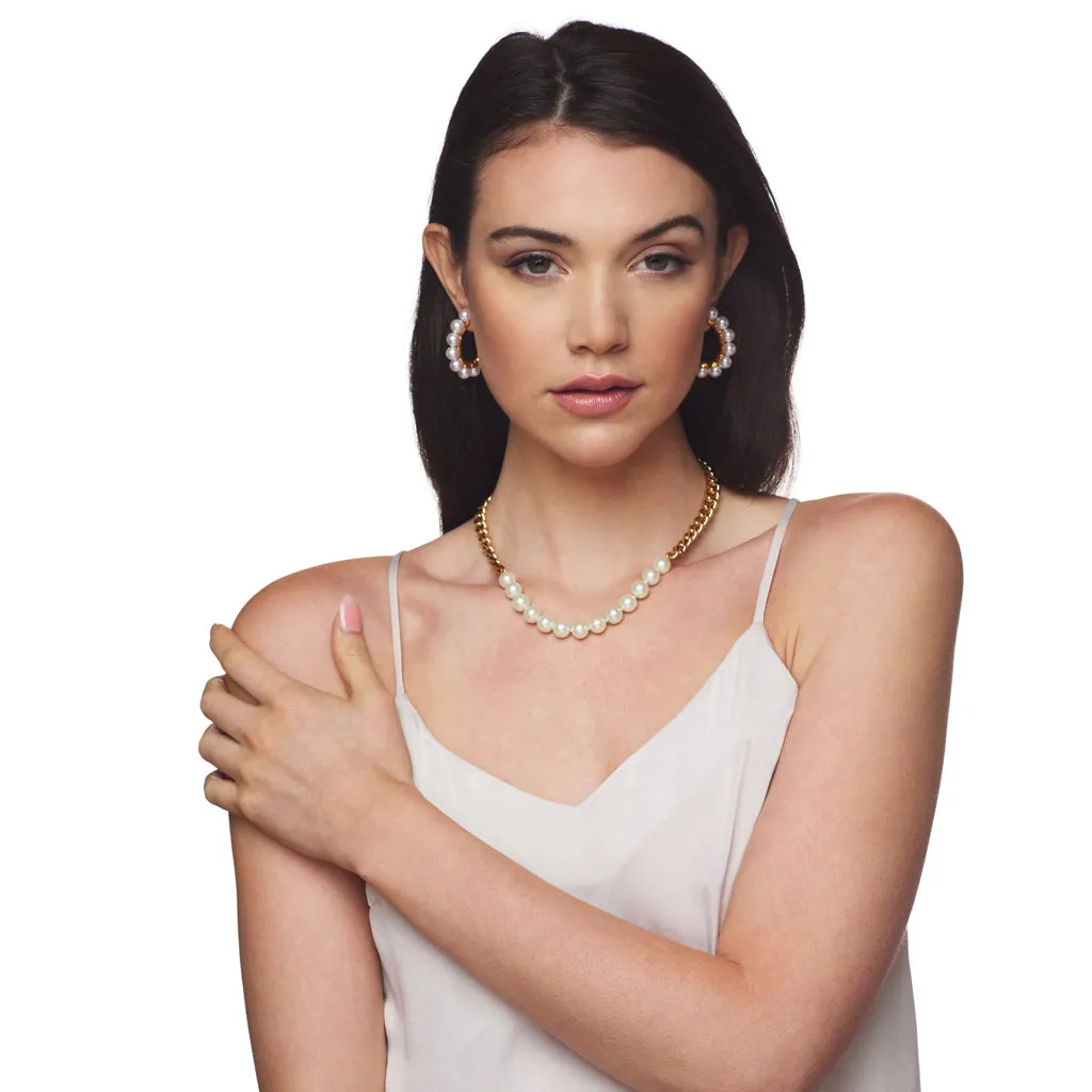 Gold Chain and Pearl Necklace sold by Kenneth Jay Lane