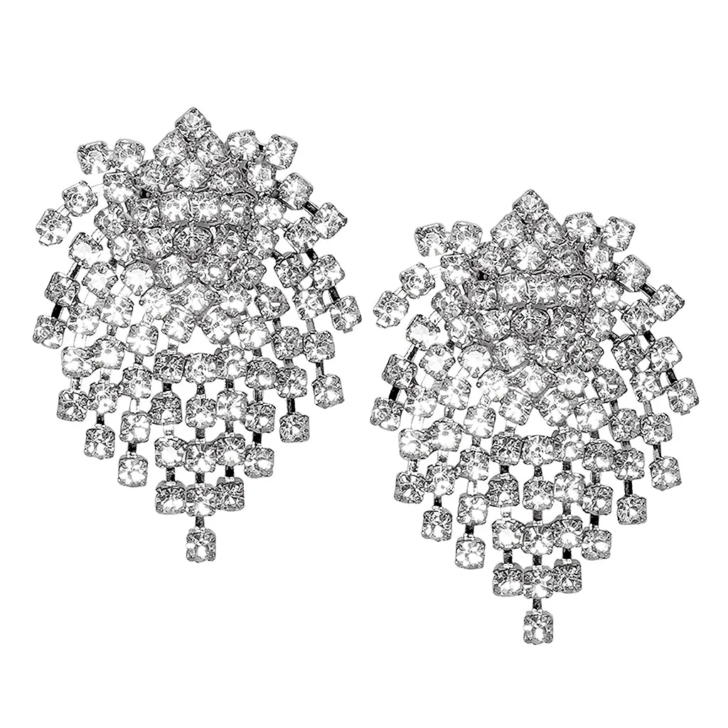 Silver & Crystal Cluster Earring sold by Kenneth Jay Lane