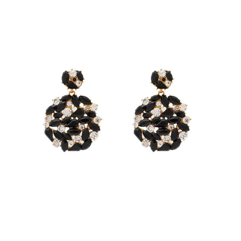 Black & Gold Drop Post Earrings sold by Kenneth Jay Lane
