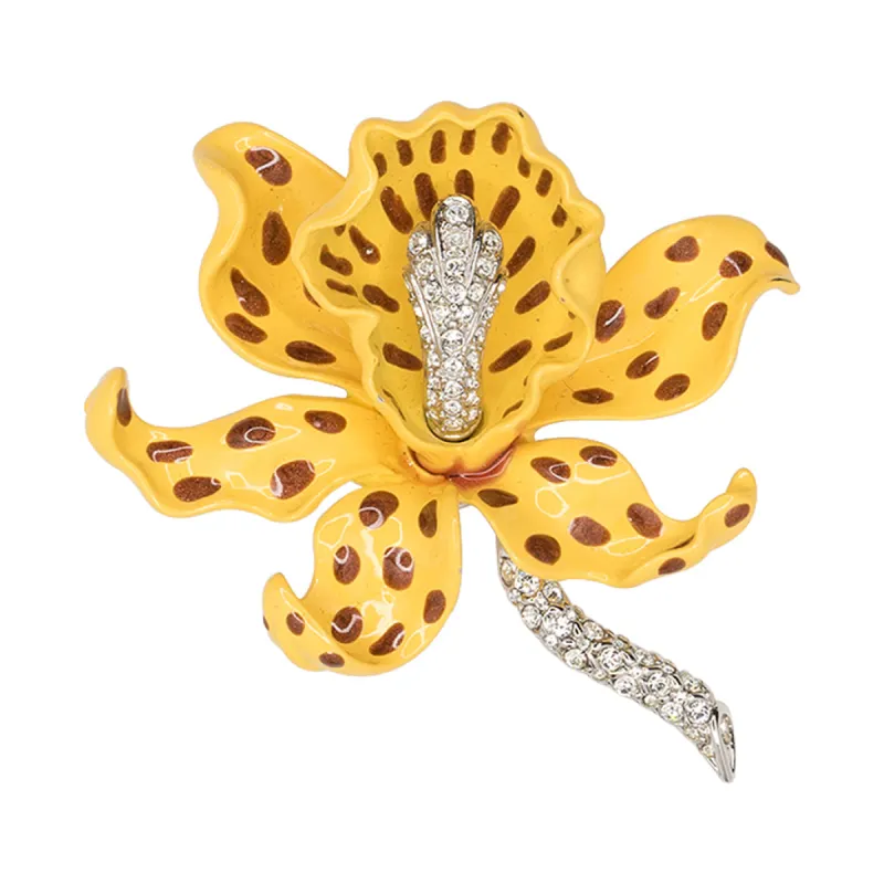 Yellow Orchid Brooch sold by Kenneth Jay Lane