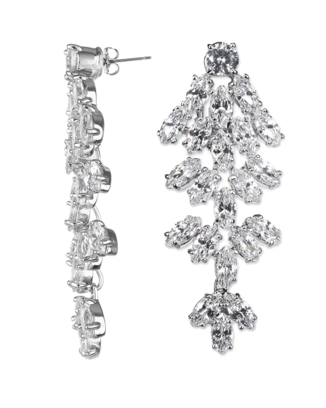 Four Tier Marquise Cubic Zirconia Post Earrings sold by Kenneth Jay Lane