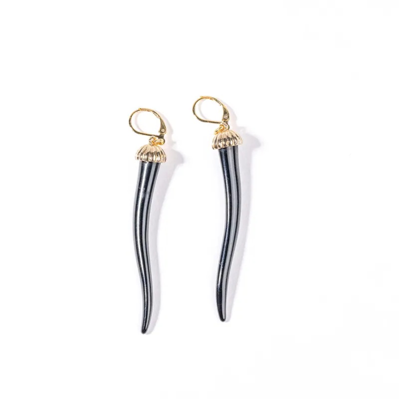 Black Pepper Gold Wire Earring sold by Kenneth Jay Lane