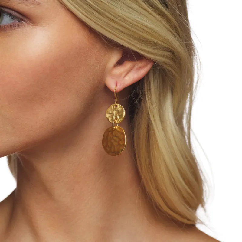 Satin Gold Fishhook Earring sold by Kenneth Jay Lane