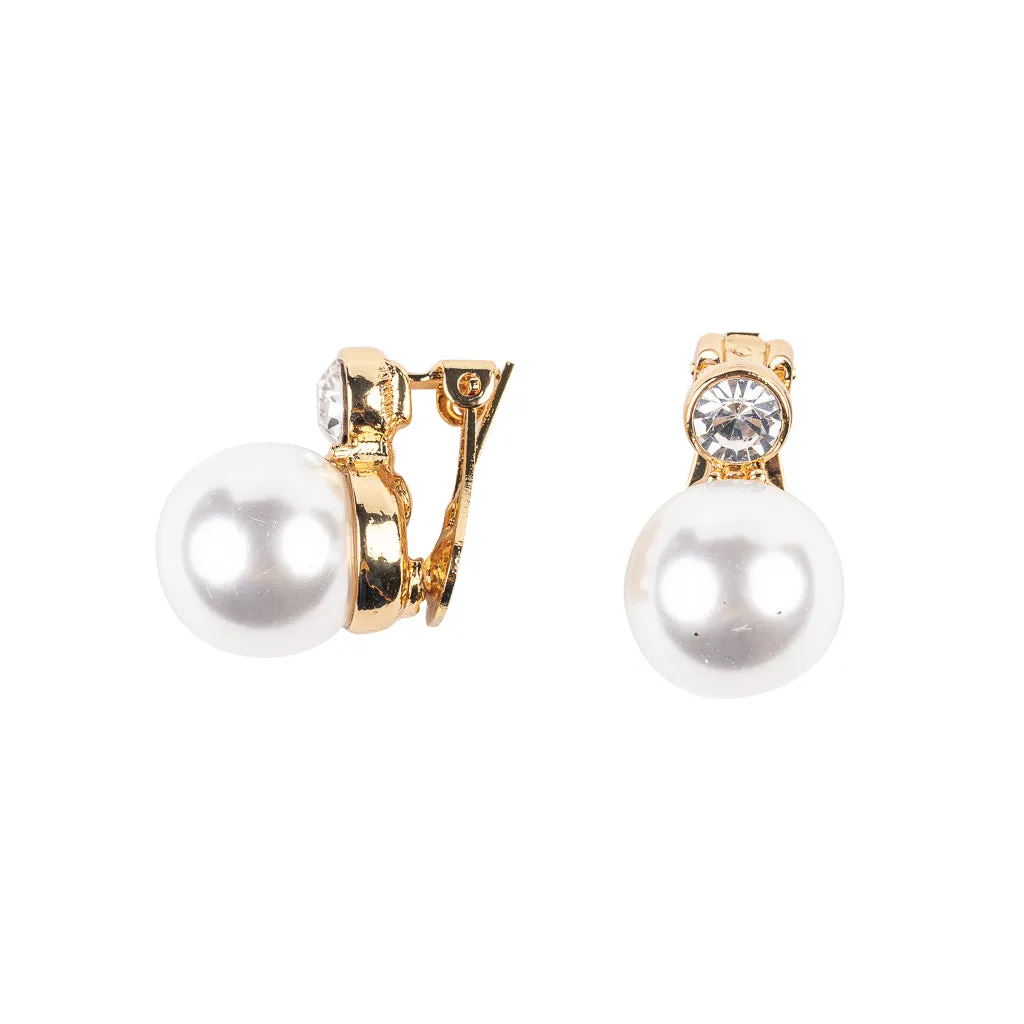 Gold and Pearl Clip Earring sold by Kenneth Jay Lane product image thumbnail 2