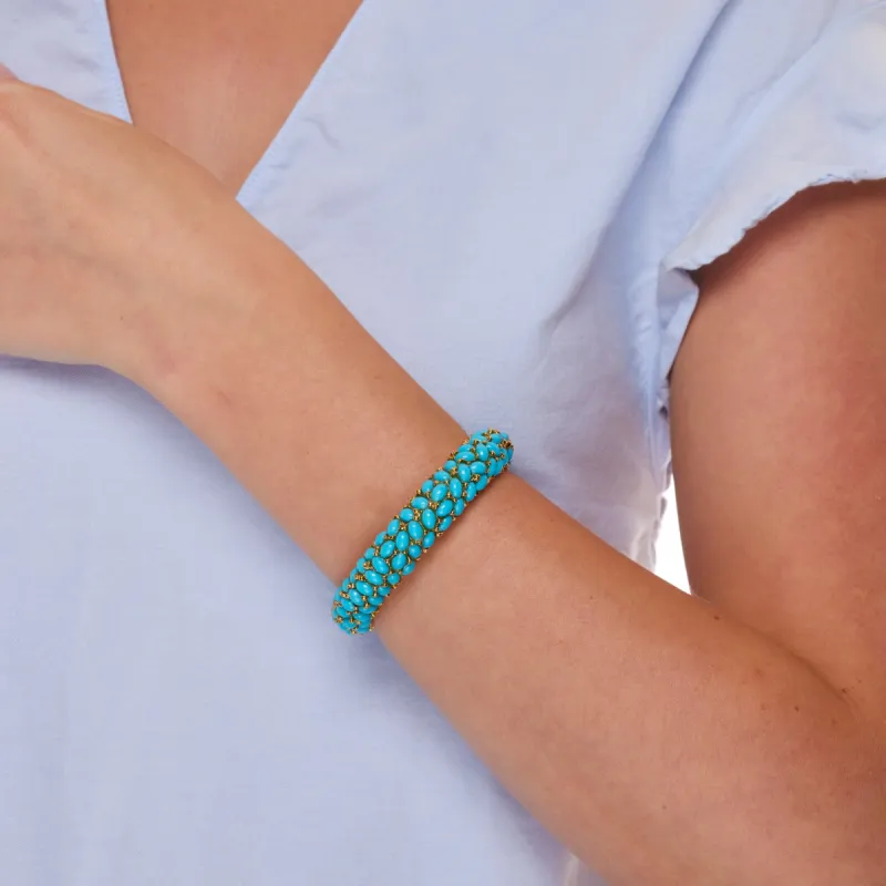 Turquoise Cabochons Bracelet sold by Kenneth Jay Lane