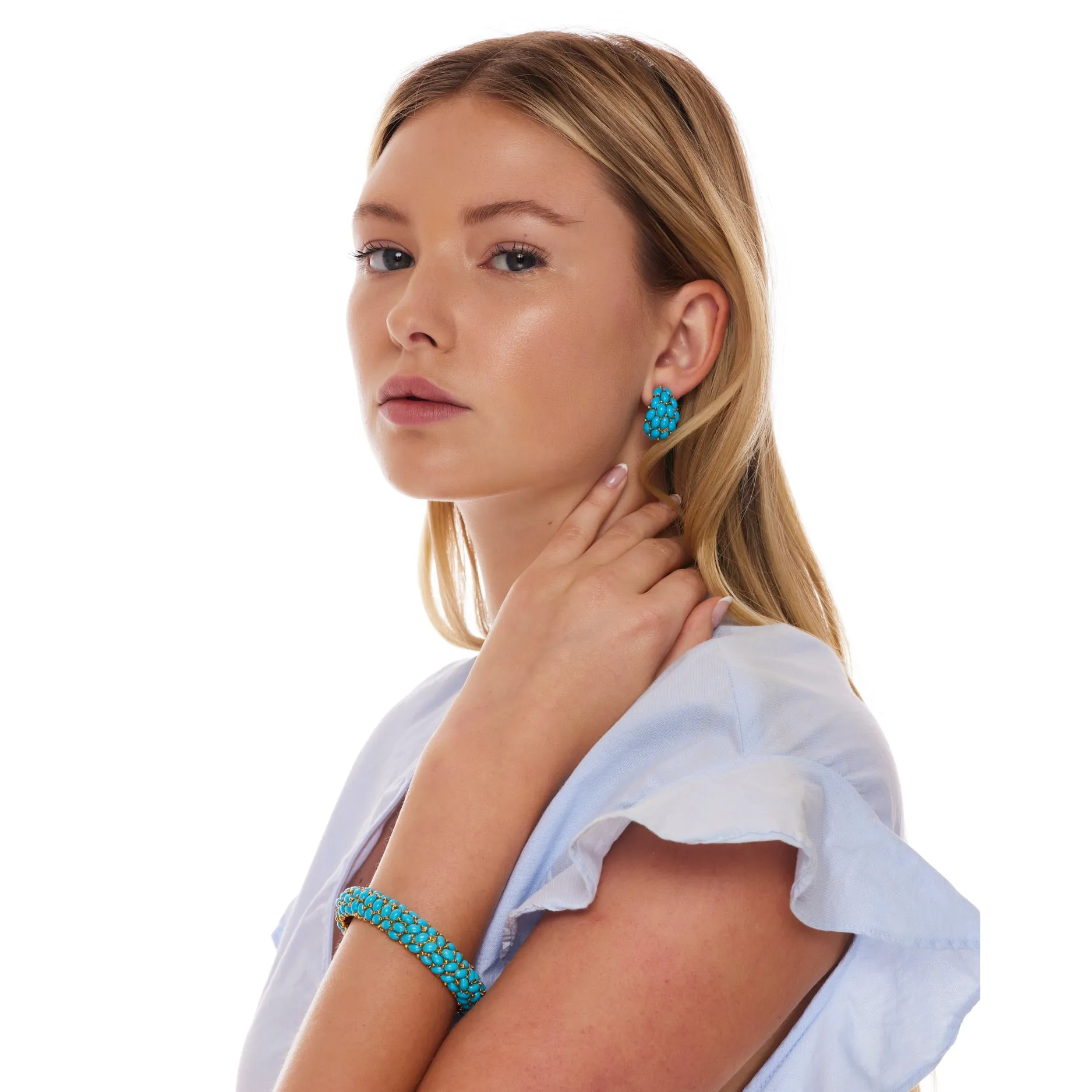 Turquoise Cabochons Bracelet sold by Kenneth Jay Lane product image thumbnail 3