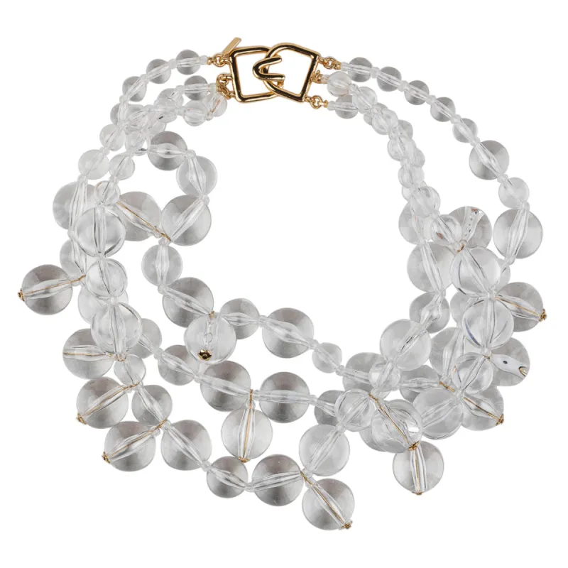 Clear Cluster Drops Necklace sold by Kenneth Jay Lane