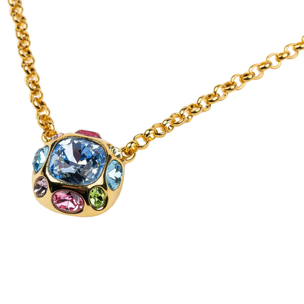 Gold Necklace with Multicolored Gem Pendant sold by Kenneth Jay Lane product image thumbnail 2