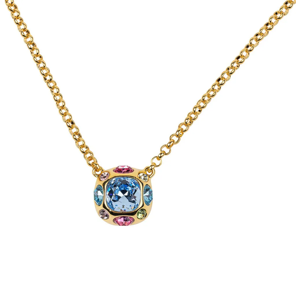 Gold Necklace with Multicolored Gem Pendant sold by Kenneth Jay Lane