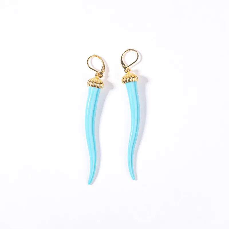 Turquoise Pepper Gold Wire Earring sold by Kenneth Jay Lane