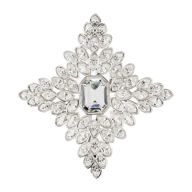 Crystal Cruciform Brooch sold by Kenneth Jay Lane