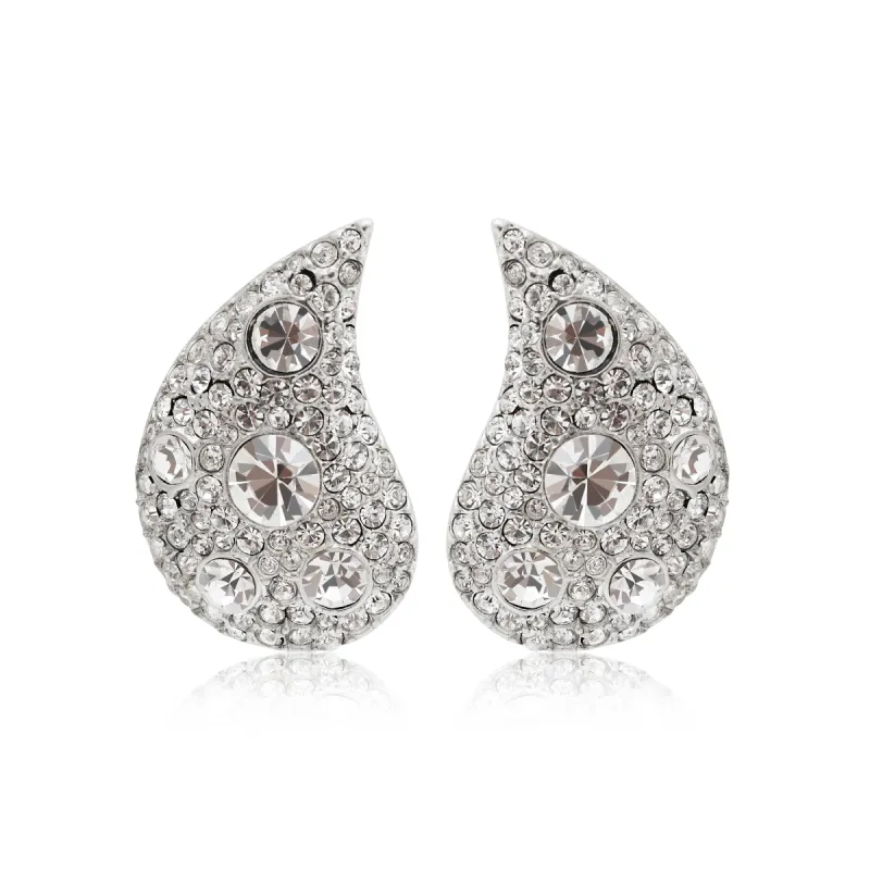 Silver Gleam Clip-On Earrings sold by Kenneth Jay Lane