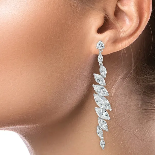 Marquise Linear Drop Earrings sold by Kenneth Jay Lane product image thumbnail 3