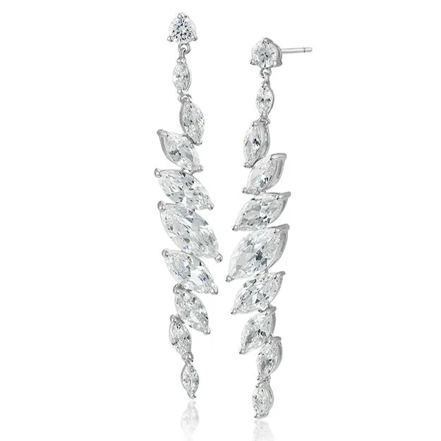 Marquise Linear Drop Earrings sold by Kenneth Jay Lane product image thumbnail 2