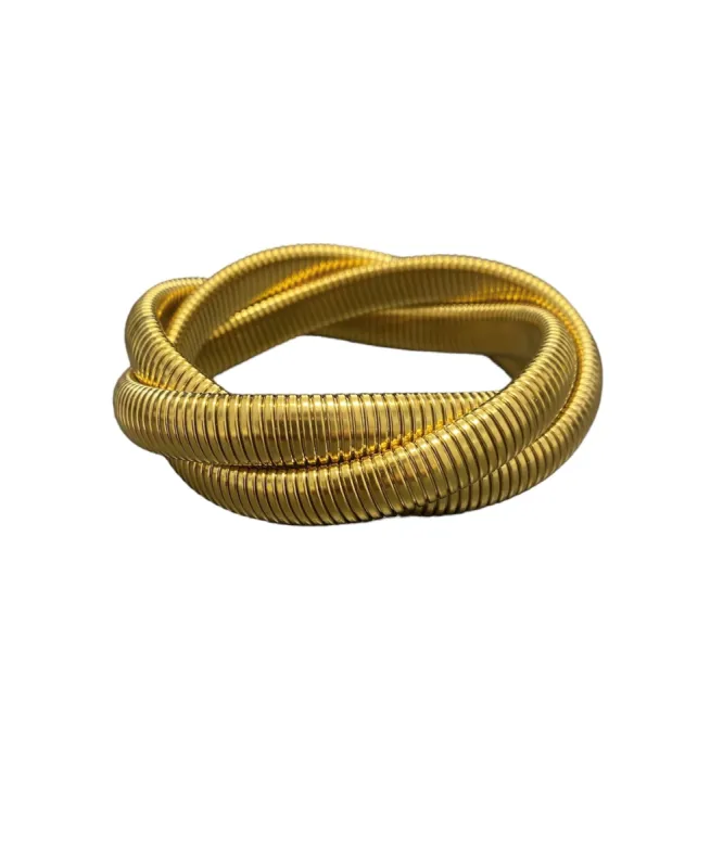 10mm Gold Snake Chain Stretch Bracelet sold by Kenneth Jay Lane