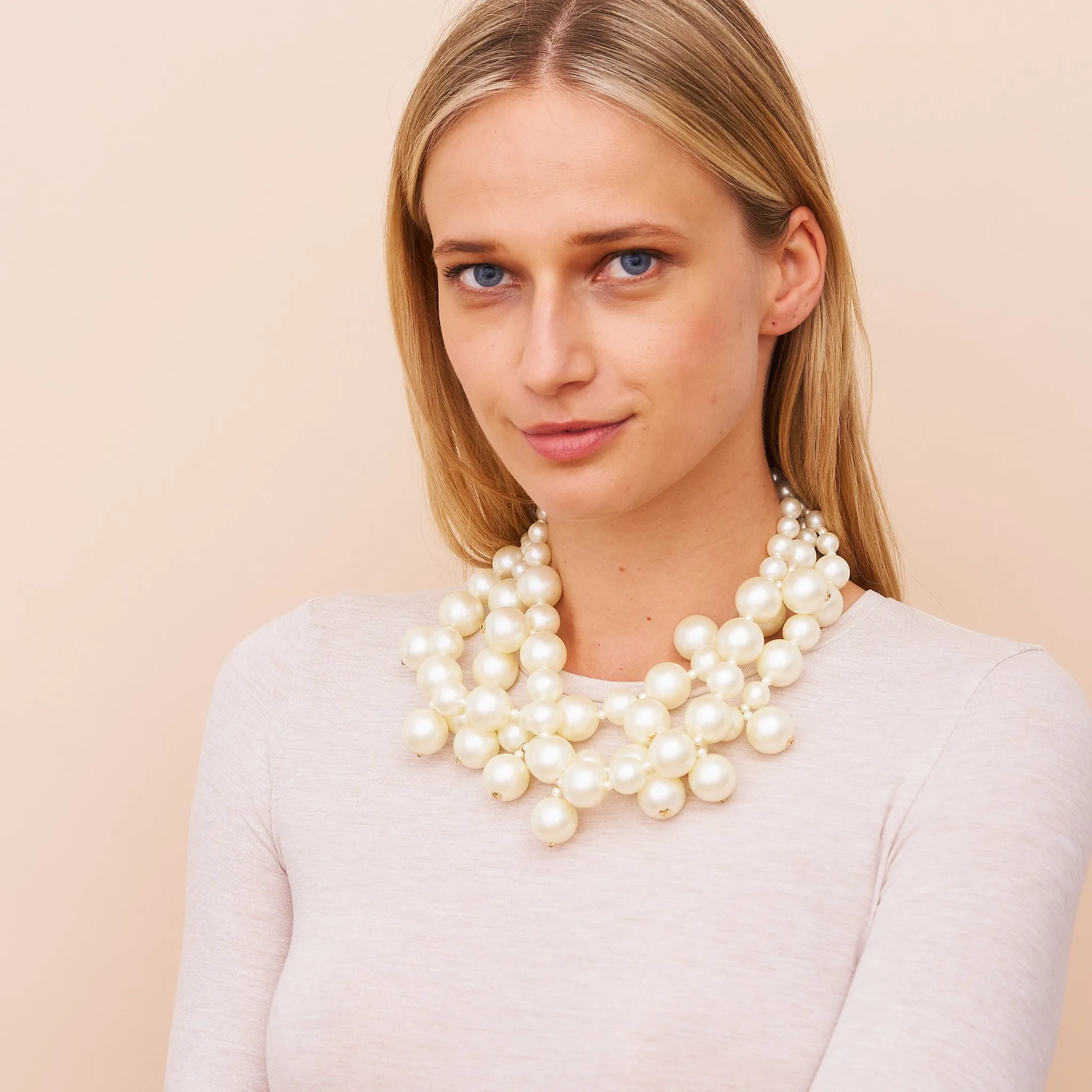 Pearl Cluster Drops Necklace sold by Kenneth Jay Lane product image thumbnail 2