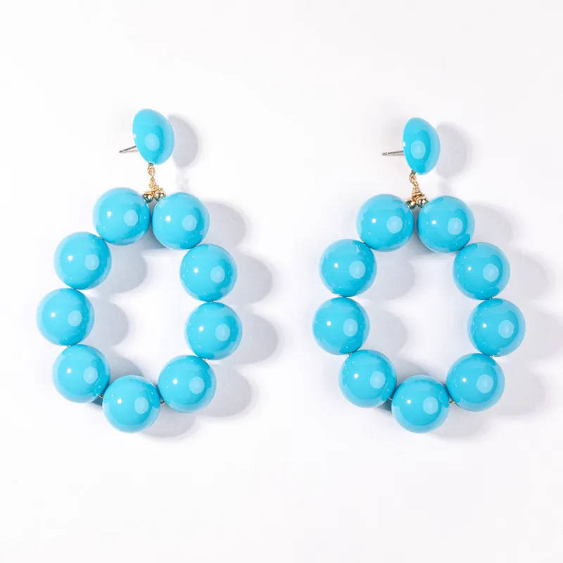 Turquoise Balls Hoop Earring sold by Kenneth Jay Lane