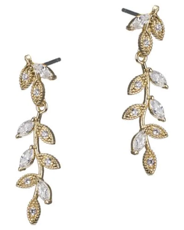 Vine CZ Drop Earrings sold by Kenneth Jay Lane