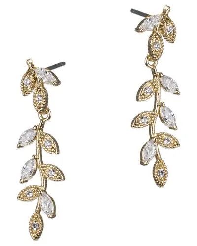Vine CZ Drop Earrings sold by Kenneth Jay Lane