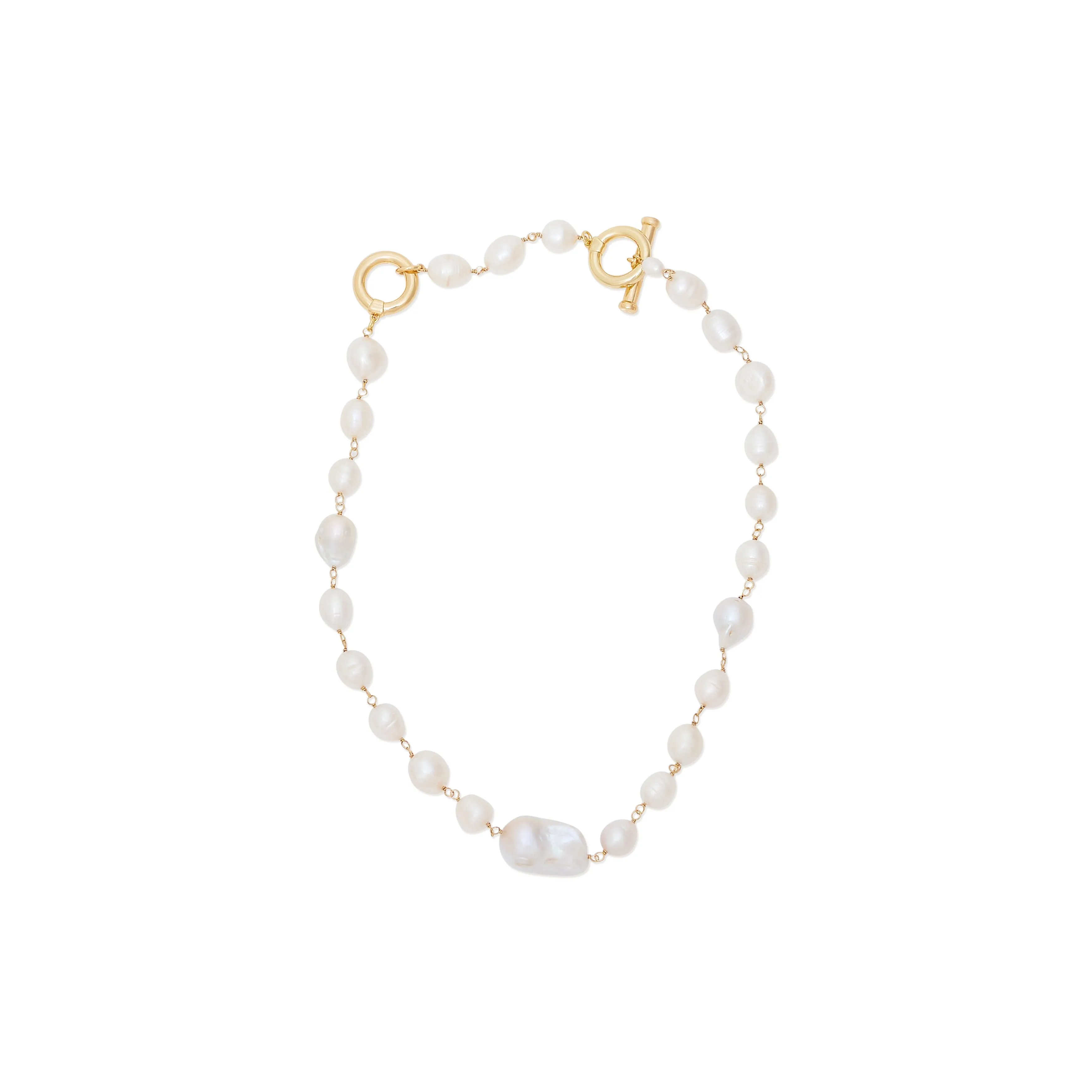Freshwater Pearl & Gold Necklace sold by Kenneth Jay Lane