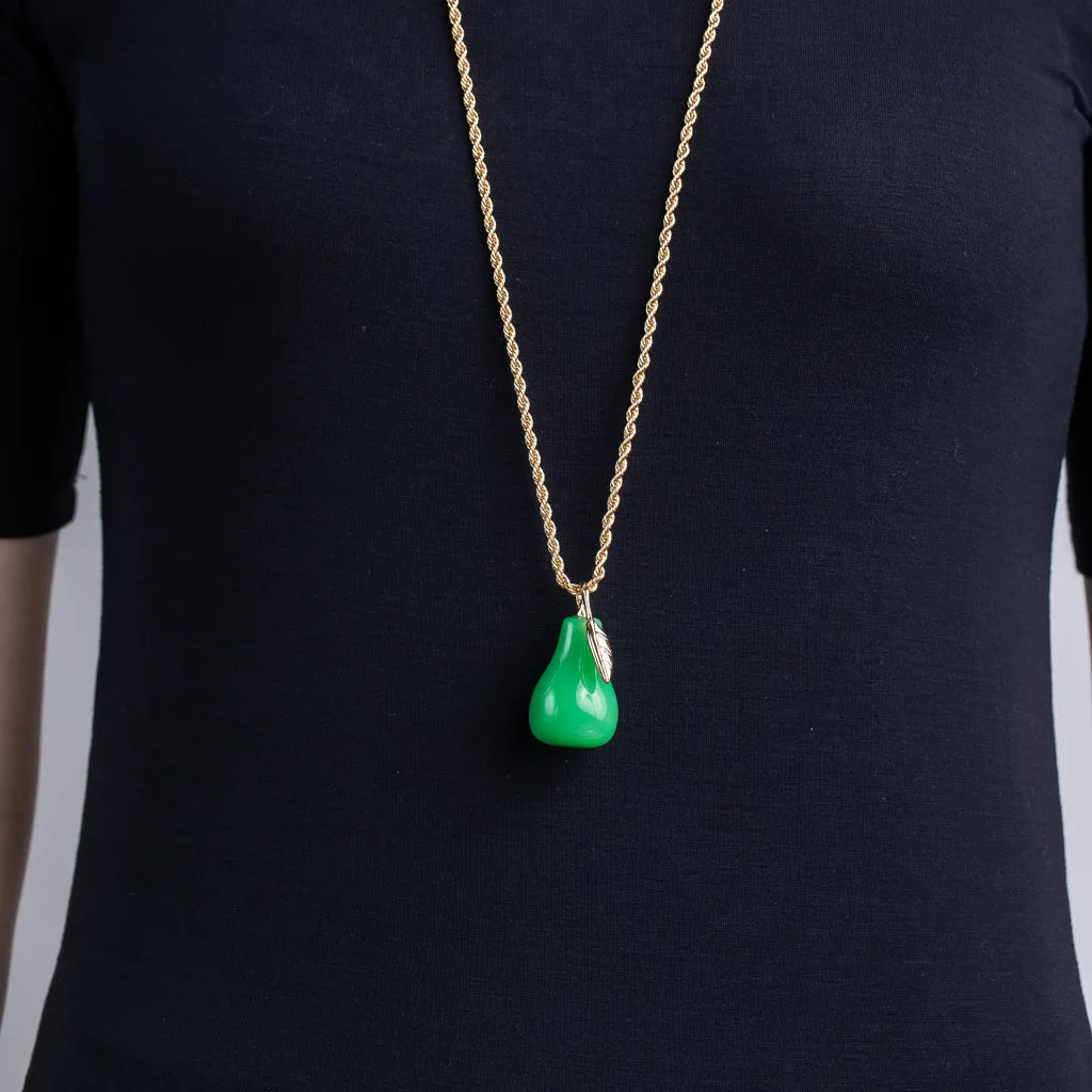Jade Pear Necklace sold by Kenneth Jay Lane