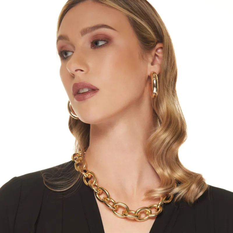 18" Gold Chain Necklace with Toggle Clasp sold by Kenneth Jay Lane