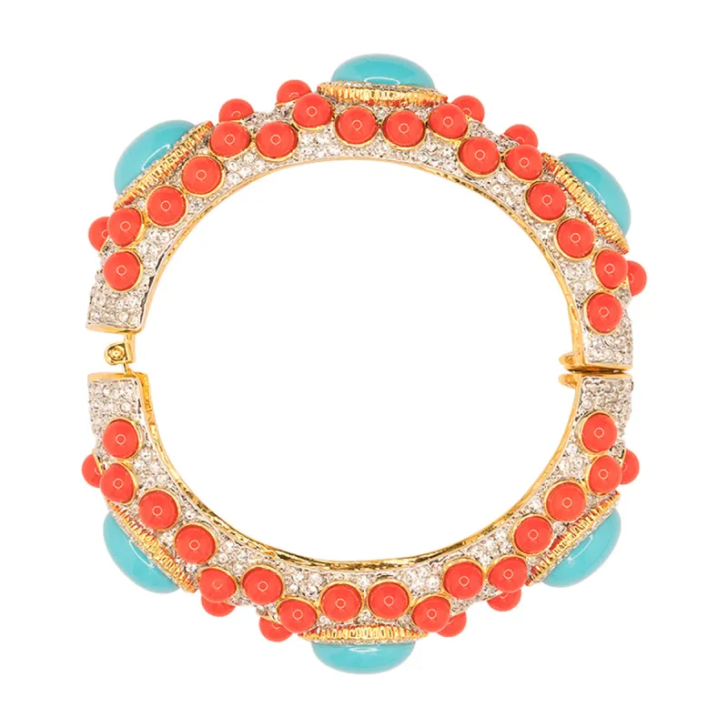 Coral And Turquoise Bracelet sold by Kenneth Jay Lane