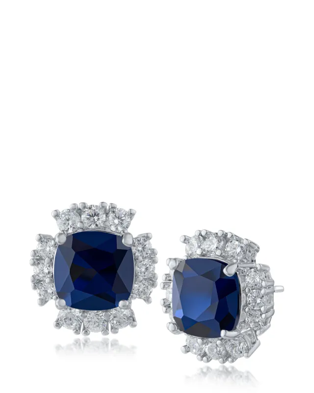 Cushion CZ Button Earrings sold by Kenneth Jay Lane