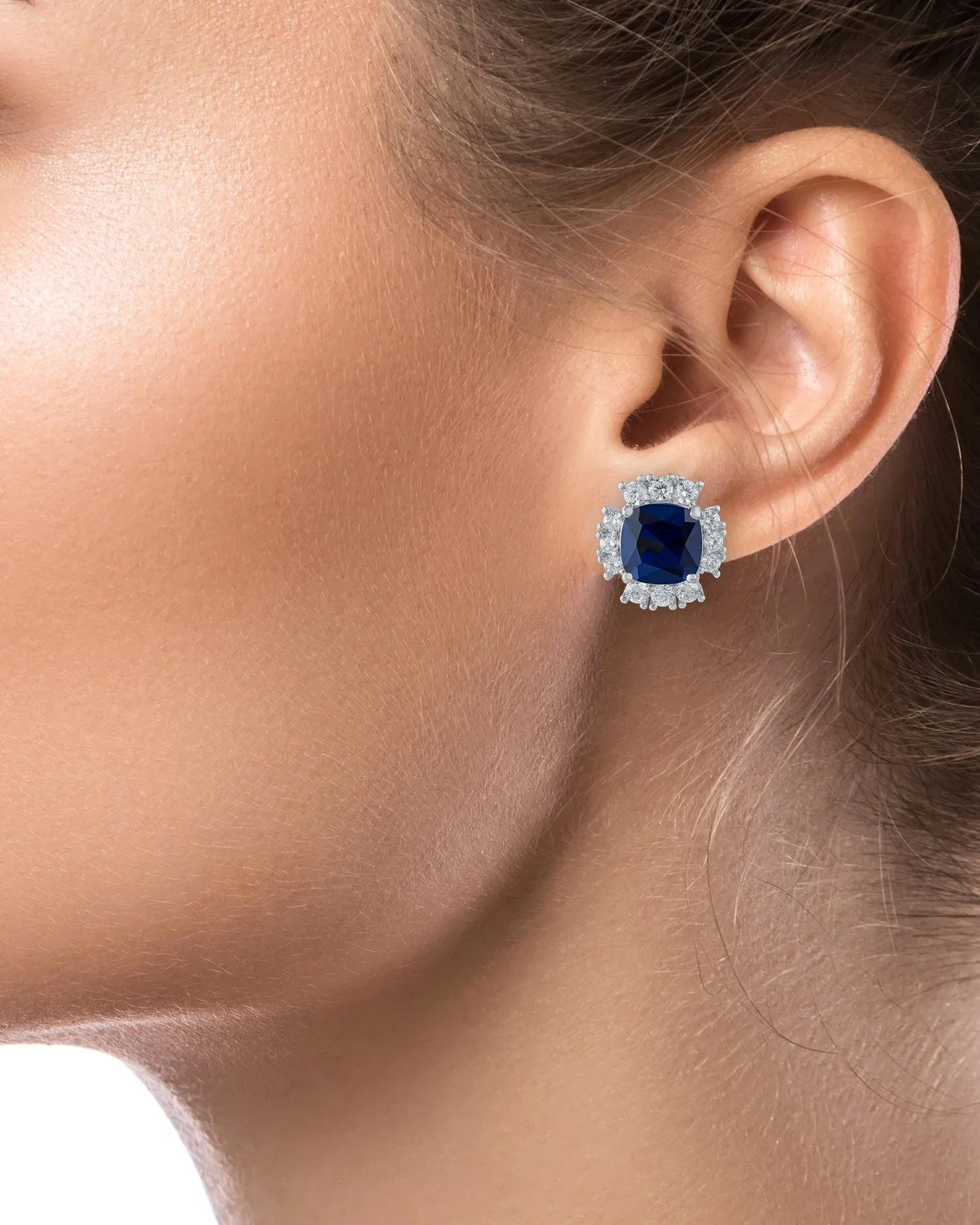 Cushion CZ Button Earrings sold by Kenneth Jay Lane product image thumbnail 3