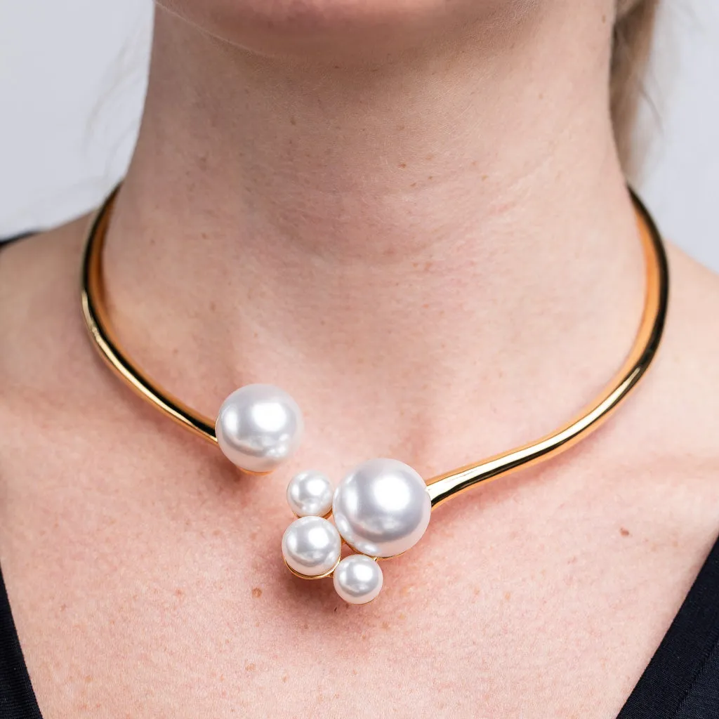 Pearl Cluster Bib Necklace sold by Kenneth Jay Lane