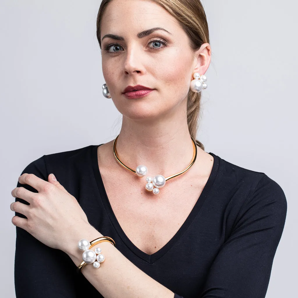 Pearl Cluster Bib Necklace sold by Kenneth Jay Lane product image thumbnail 3