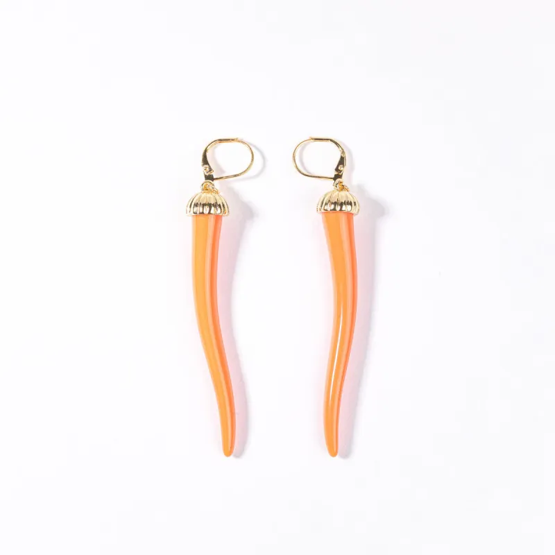 Light Coral Pepper Gold Wire Earring sold by Kenneth Jay Lane