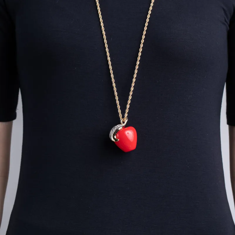 Red Apple Pendant sold by Kenneth Jay Lane