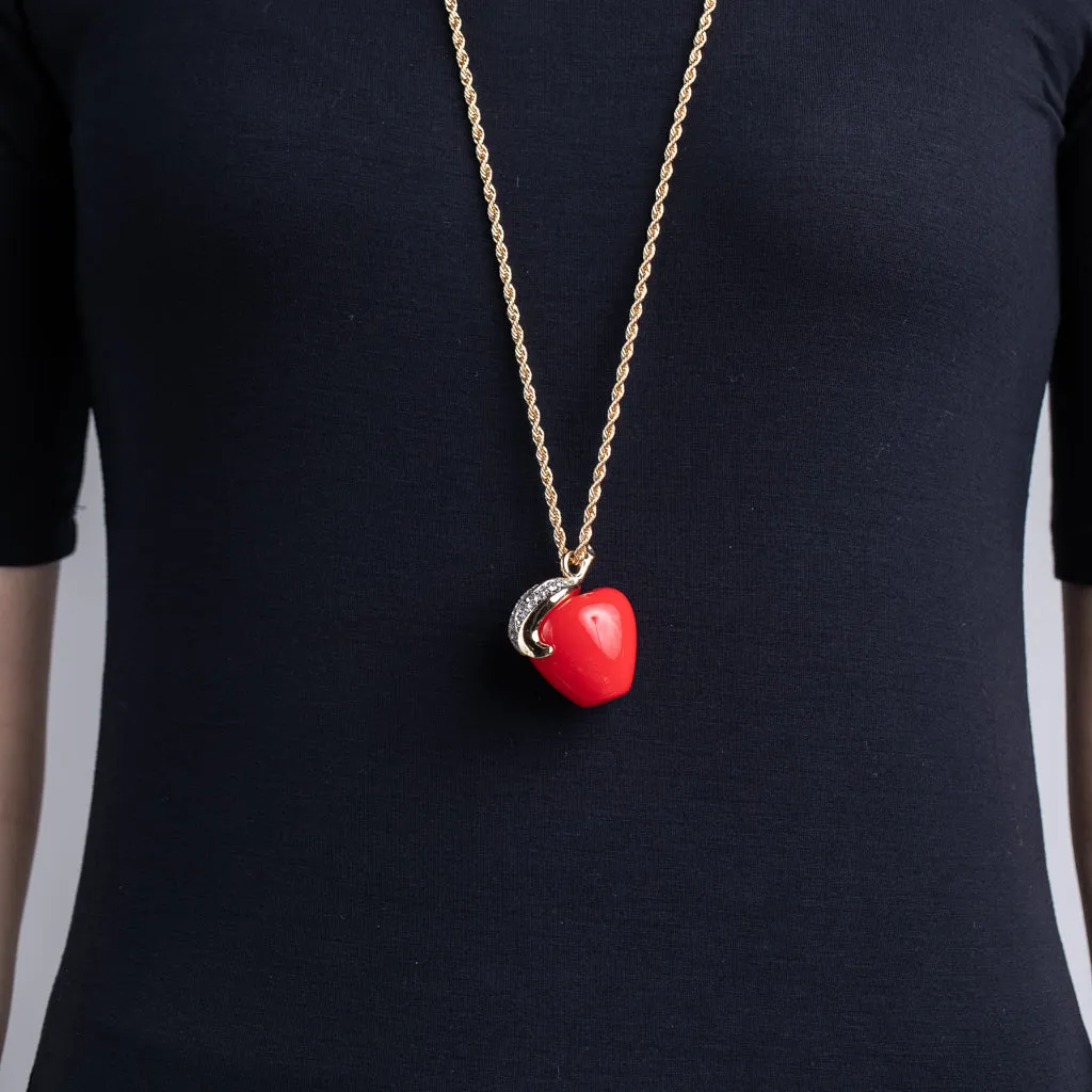 Red Apple Pendant sold by Kenneth Jay Lane