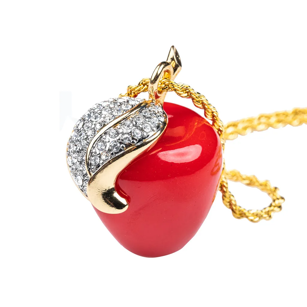 Red Apple Pendant sold by Kenneth Jay Lane product image thumbnail 3