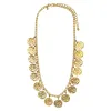 Satin Gold Coin Necklace sold by Kenneth Jay Lane