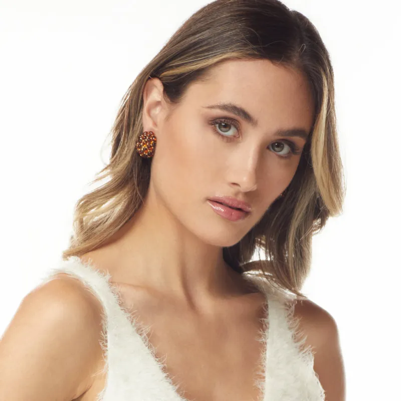 Tortoise Cluster Hoop Earring sold by Kenneth Jay Lane