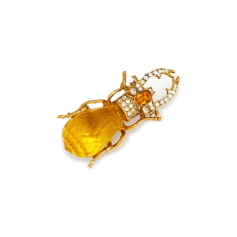 Topaz Scarab Beetle Pin sold by Kenneth Jay Lane