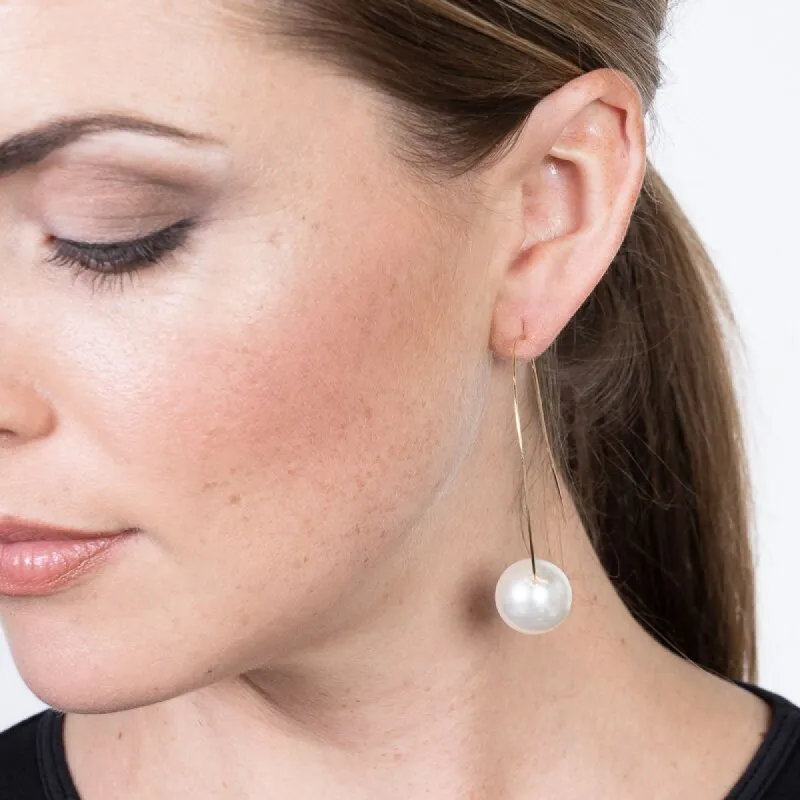 Pearl Wire Pierced Earrings sold by Kenneth Jay Lane