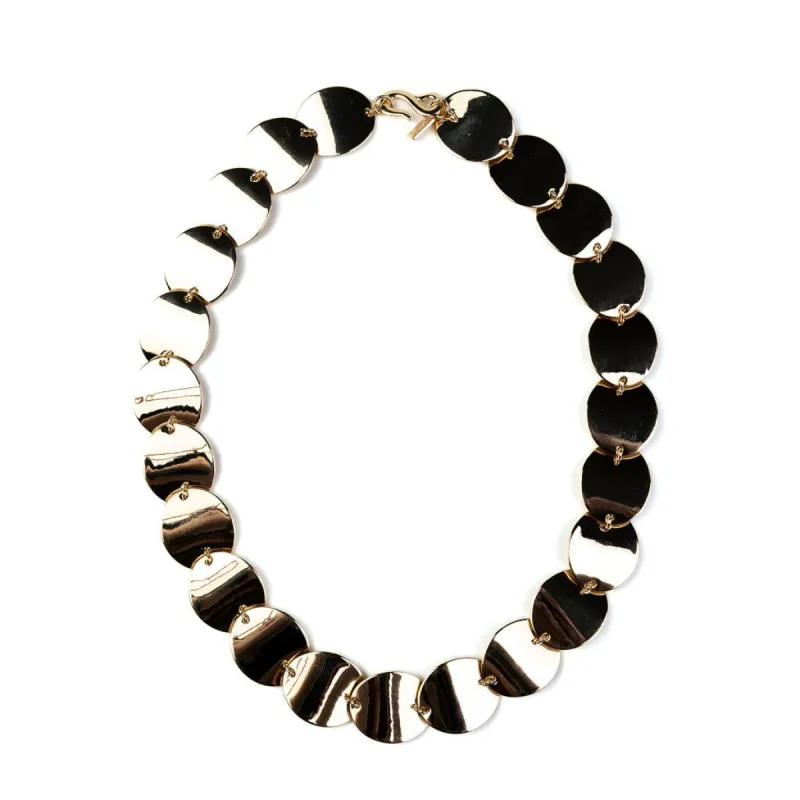 Polished Gold Disc Necklace sold by Kenneth Jay Lane